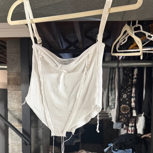 SAMI MIRO VINTAGE Tops - SAMI MIRO VINTAGE White Ribbed Top
